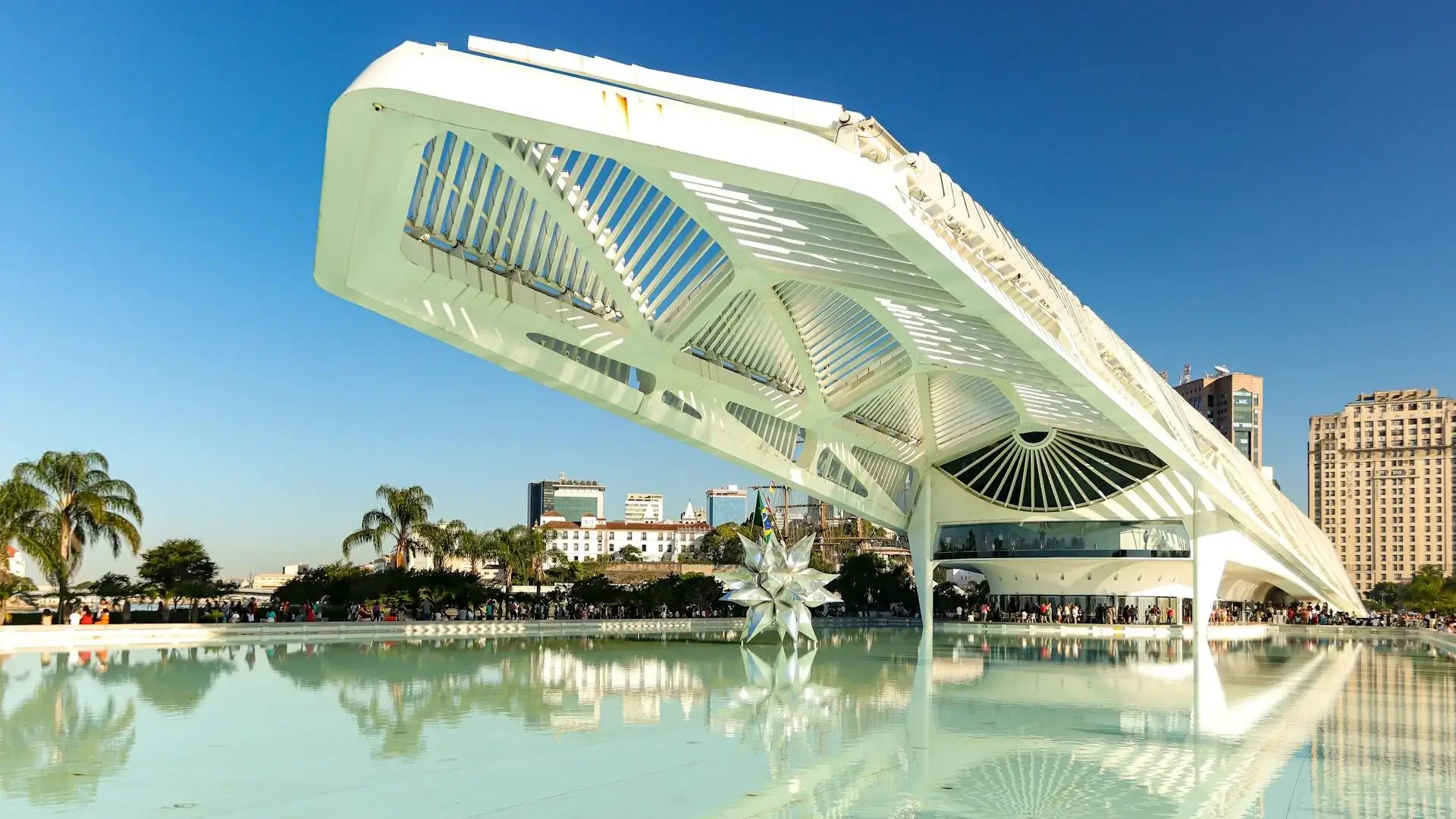 Modern Rio: Museum of Tomorrow & Sambadrome Behind the Scenes - Panoramic view of Rio de Janeiro featuring Museum of Tomorrow